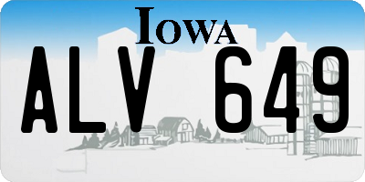 IA license plate ALV649
