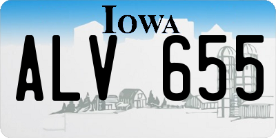 IA license plate ALV655