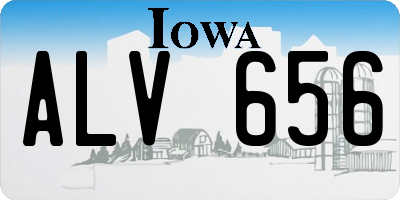 IA license plate ALV656