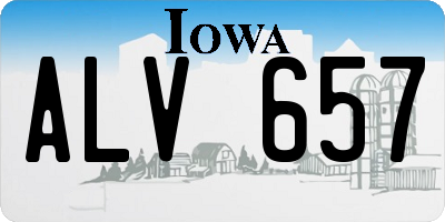 IA license plate ALV657