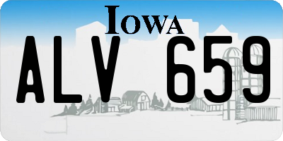 IA license plate ALV659