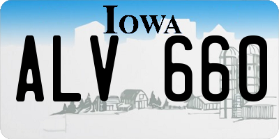 IA license plate ALV660
