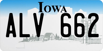 IA license plate ALV662