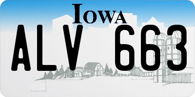 IA license plate ALV663