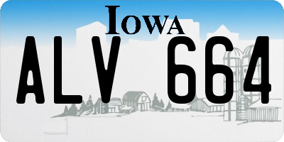 IA license plate ALV664