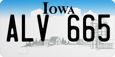 IA license plate ALV665