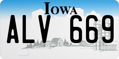 IA license plate ALV669