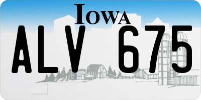 IA license plate ALV675