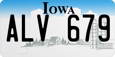 IA license plate ALV679