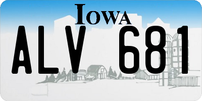 IA license plate ALV681