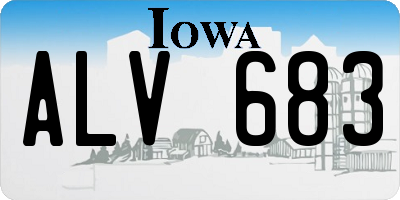 IA license plate ALV683
