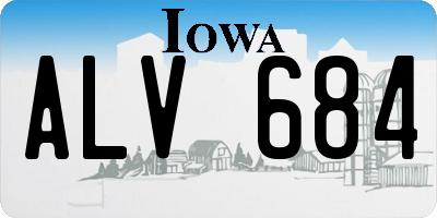 IA license plate ALV684