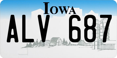 IA license plate ALV687