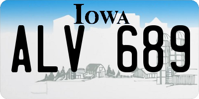 IA license plate ALV689