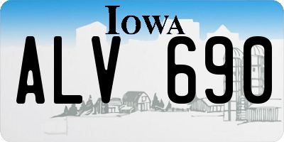 IA license plate ALV690