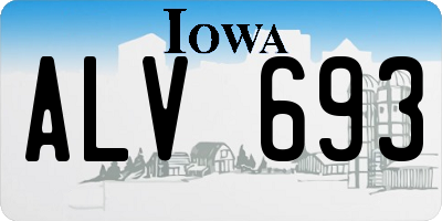 IA license plate ALV693