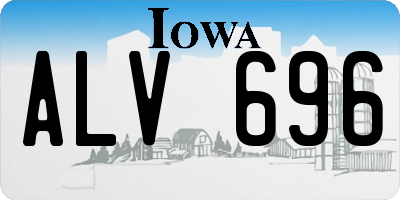 IA license plate ALV696