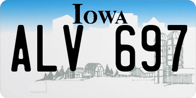 IA license plate ALV697