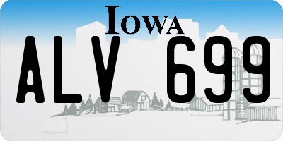 IA license plate ALV699