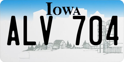 IA license plate ALV704