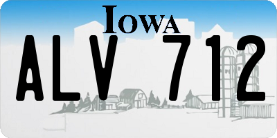 IA license plate ALV712