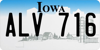 IA license plate ALV716