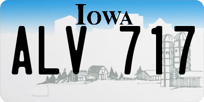 IA license plate ALV717