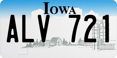 IA license plate ALV721