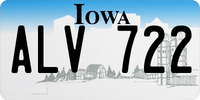 IA license plate ALV722