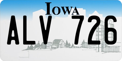 IA license plate ALV726