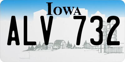 IA license plate ALV732