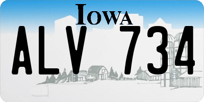 IA license plate ALV734