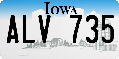 IA license plate ALV735