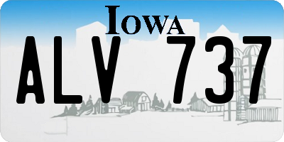 IA license plate ALV737