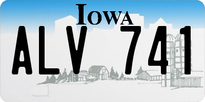 IA license plate ALV741