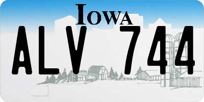 IA license plate ALV744