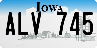 IA license plate ALV745