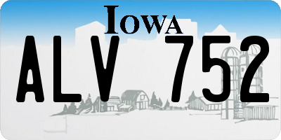 IA license plate ALV752