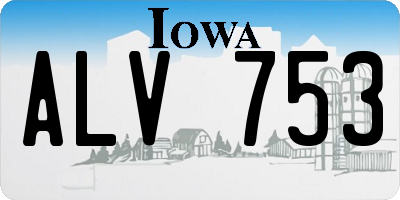 IA license plate ALV753