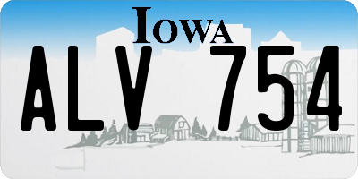 IA license plate ALV754