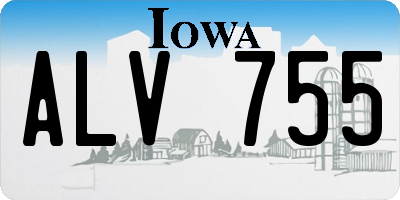 IA license plate ALV755