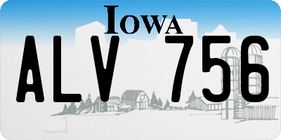 IA license plate ALV756