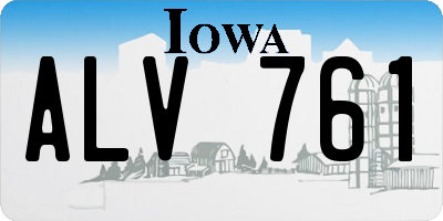 IA license plate ALV761