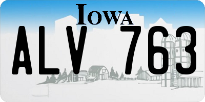 IA license plate ALV763