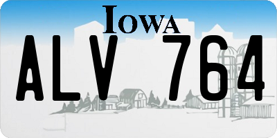 IA license plate ALV764