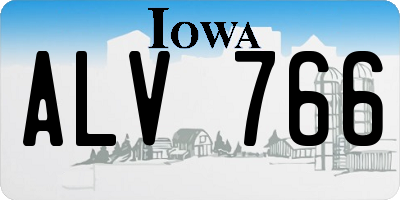 IA license plate ALV766