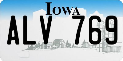 IA license plate ALV769