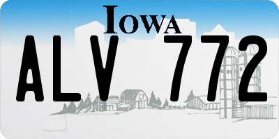 IA license plate ALV772