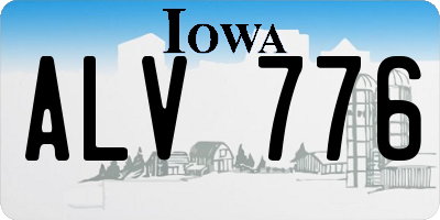 IA license plate ALV776