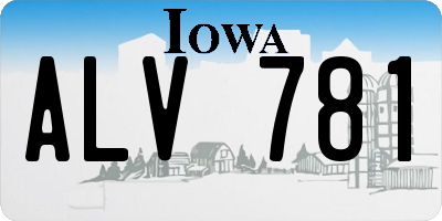 IA license plate ALV781